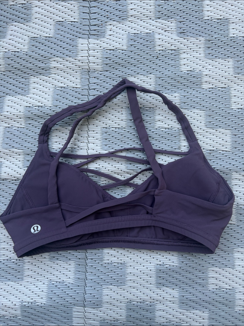 lululemon athletica Strappy Back Sports Bra in Plum